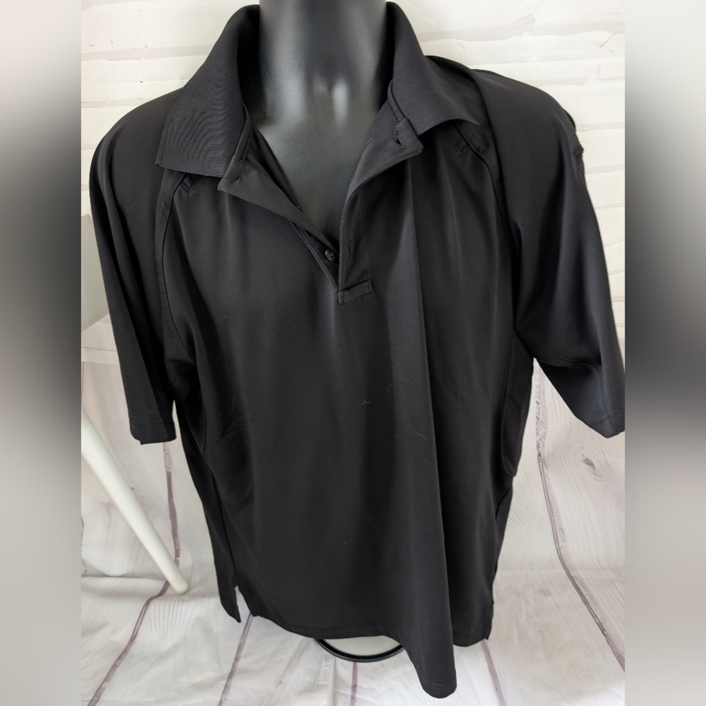 Corner Stone Black Men's Polo Shirt